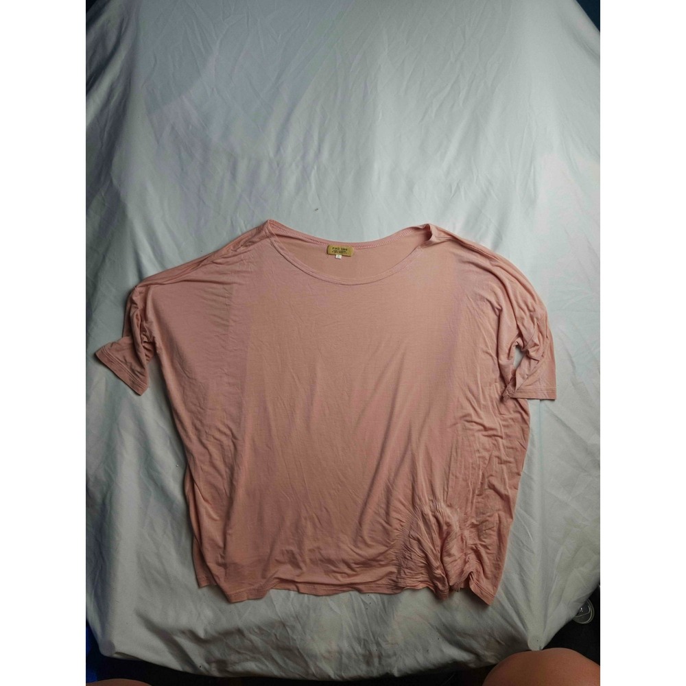 Piko 1988 T-Shirt Womens Pink Dolman Sleeve Twee Lagenlook Oversized Size Small